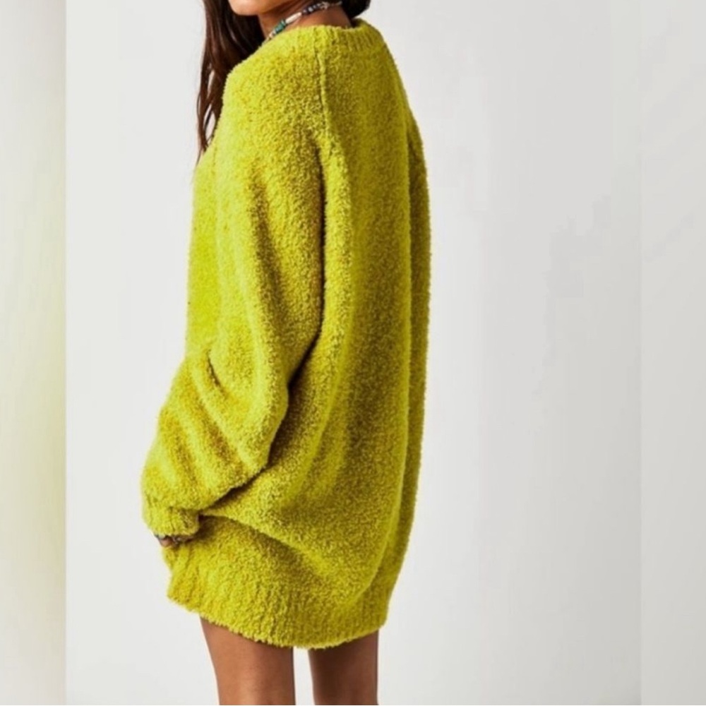 Free People Lime Green Cozy Women's Sweater - Picture 2 of 4